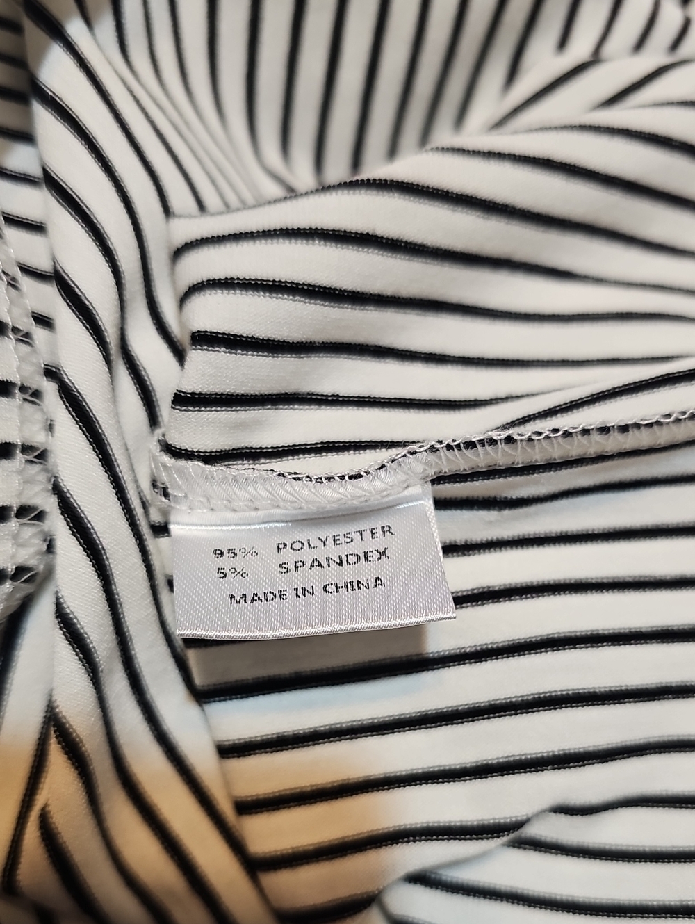 NWT Merokeety Midi Dress Stretch Stripes Black & White Small Pull On - Picture 5 of 5